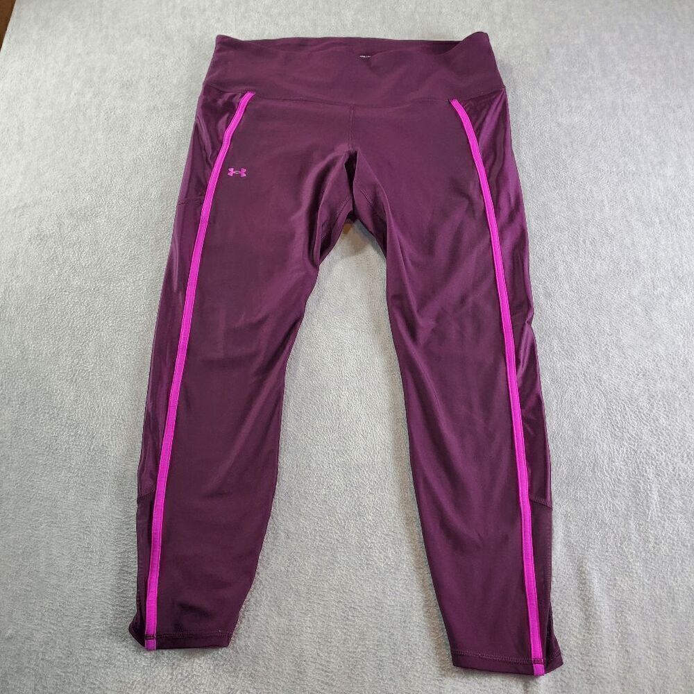 Under Armour Legging Womens 2XL Purple Active HeatGear Elastic Waist Skinny Leg